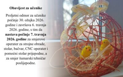 Obavijest za učenike